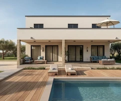 Zadar, Slivnica, preciosa villa en construcción con gran potencial