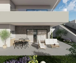 Tisno, S2, dvojizbový apartmán s výhľadom na more