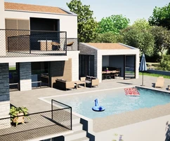 Istrie, Višnjan, Villa moderne avec piscine dans un cadre paisible