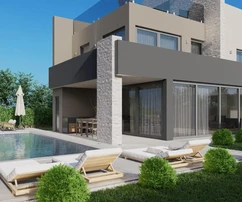 Modern villa eladó tengerre néző panorámával Porečben Horvátországban