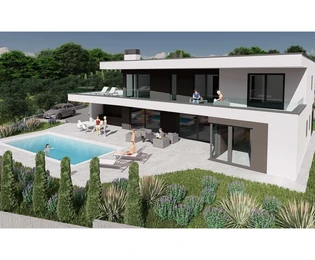 Umag, Istrien: Luxusvilla mit Meerblick