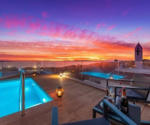 Maison moderne à vendre à Pag Mandre avec vue sur la mer en Croatie