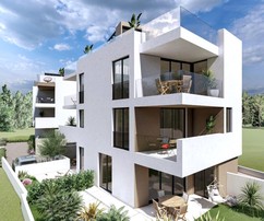 Lussuoso attico con tre camere da letto a Ciovo con vista sul mare