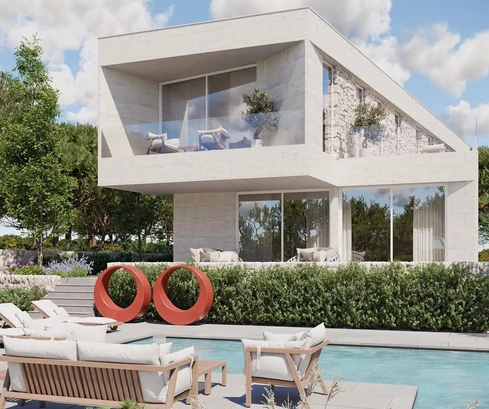 Sevid, Villa del Nord, luxusná vila s bazénom a panoramatickým výhľadom na more