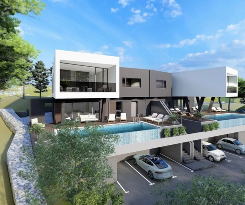 Luxusvilla mit Meerblick in Seget zu verkaufen in Kroatien