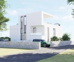 Dvornica, terreno de 814 m2 con permiso de construcción, a 400 m del mar, vista