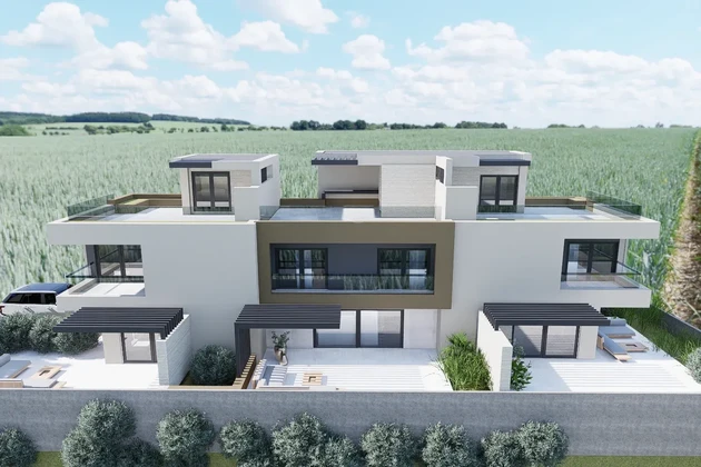 Srima, Vodice – 3 szobás lakás kerttel és tetőterasszal új építésű házban