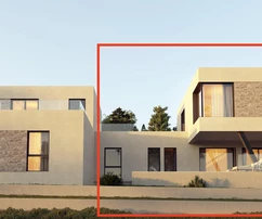 Vodice, luxurious semi-detached house with swimming pool and sea and city views
