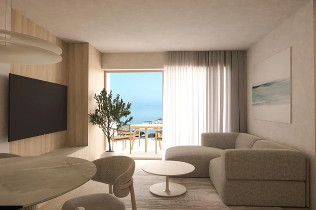 Istrie, Umag, Green Tower Residence, appartement de deux chambres avec terrasse au 6ème étage