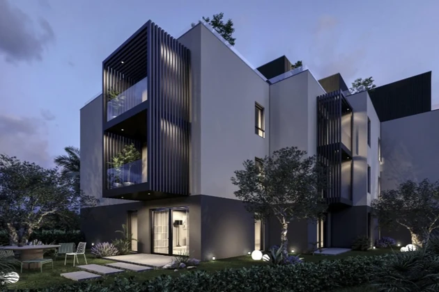Hvar, Vrboska, trojizbový byt v novostavbe s čistou úžitkovou plochou 104 m²