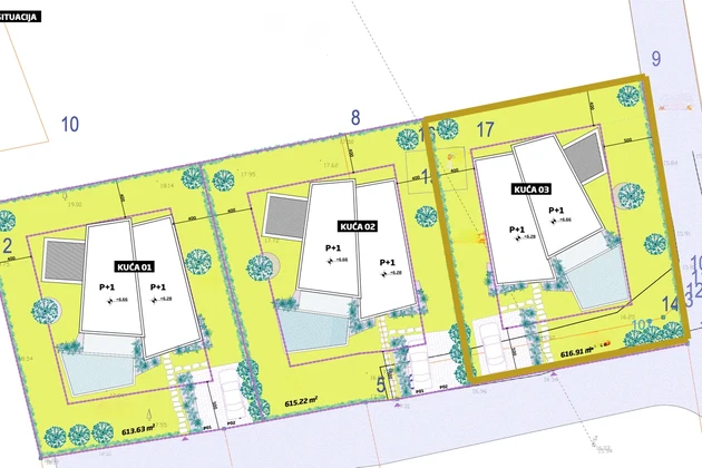 Istrie, Umag: Prémiový stavební pozemek s projektem vily