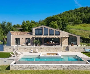 Istrien, Motovun: Luxusvilla mit pool und blick