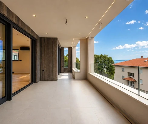 Kostrena, Rožici, exklusive Penthouse mit 200 m² und Panoramablick auf das Meer