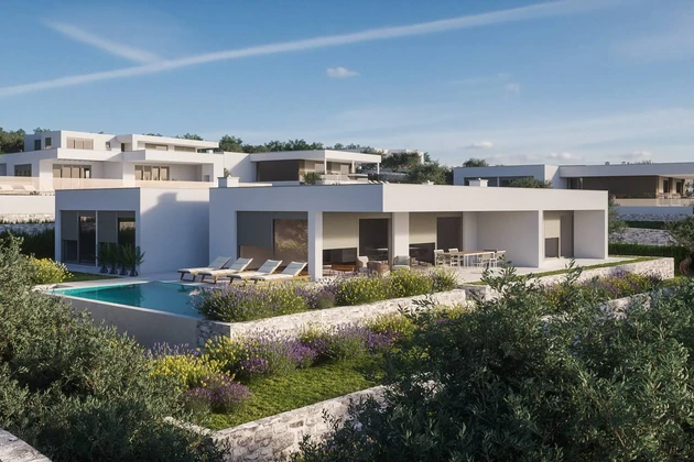Maison de luxe de plain-pied à vendre avec vue panoramique en Croatie