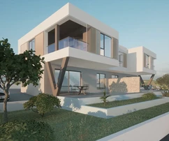 Vodice - Bliźniak S1 z basenem, widokiem na morze, 550 m od plaży