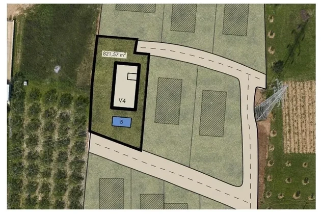 Kaštel Novi, Rudine, stavební pozemek 821 m2