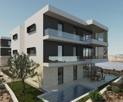 Zadar, Vinjerac, appartamento C3 con due camere da letto, vista mare, 1° piano