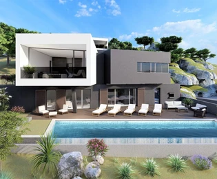 Villa di lusso in vendita con vista sul mare a Seget in Croazia