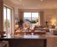 Rogoznica, modern two-bedroom apartment with garden and sea view