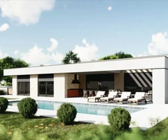 Villa moderna con piscina, in costruzione, Istria, Labin