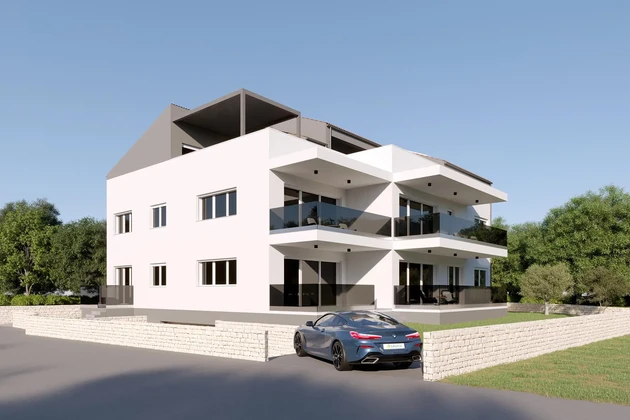 Kétszintes lakás eladó Rovinj közelében, a tengerparttól nem messze Horvátországban