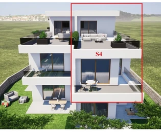 TRIBUNJ, SOVLJE – dvoetažni stan s pogledom na more