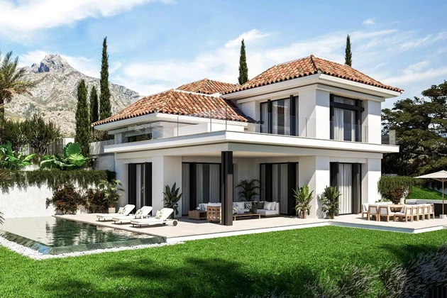 ID 254 / Nové vily 900 m od pláže a Puente Romano v Marbelle