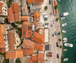 Restaurant apartment seafront House in Rogoznica