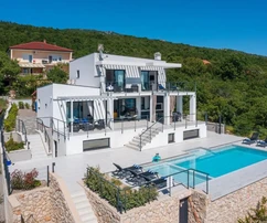 Crikvenica, Smrika, Maison avec piscine et vue panoramique