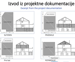 Brač, Sutivan, régi kőház a városközpontban, 40 m-re a tengertől