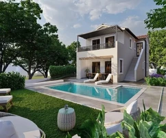 ¡NUEVA VILLA CON PISCINA Y VISTAS AL MAR EN UNA ZONA TRANQUILA!