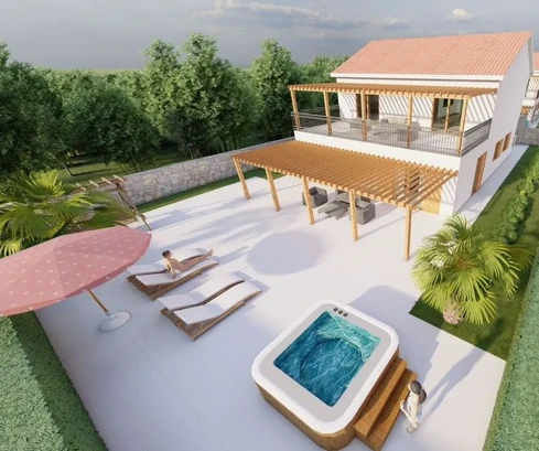 NOUVELLE VILLA RUSTIQUE DANS UN ENDROIT CALME, À 2000 M DE LA MER !