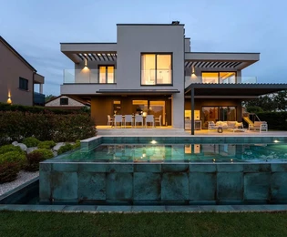 Istria, Porec: Modern villa with pool near the sea
