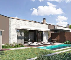 Istria, Poreč, casa de piedra con piscina