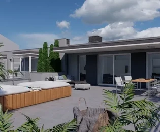 Split, Žnjan, penthouse 114 m2 na piatom poschodí novej budovy, výhľad na more