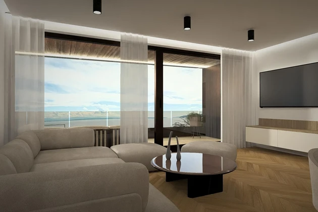 Opatija, Ičići, luxury apartment in an exclusive new building, panoramic sea view