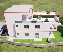 Tribunj, Sovlje – appartement avec terrasse sur le toit, vue sur la mer