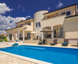 Istrie, Poreč: Vila s panoramatickým výhledem na moře