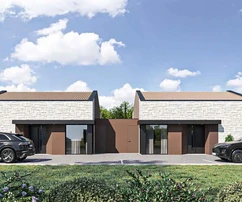 Istrie, Poreč, maison en pierre avec piscine et galerie