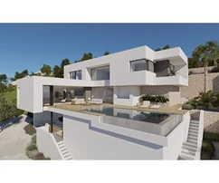 Moderne Villa mit Panoramablick auf das Meer in Cumbre del Sol, Benitachell