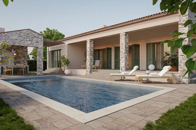 Building land, 639 m², house + pool under construction!