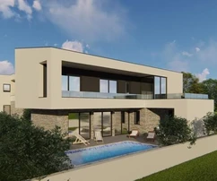 Moderne Villa mit Pool in Meeresnähe, Istrien, Marčana