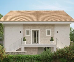 Krk-sziget, Malinska, kiváló kétszobás lakás 53 m², terasz és kert