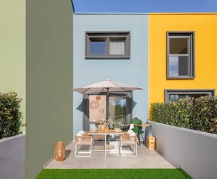 Poreč, Veli Maj : Maisons mitoyennes modernes avec vue sur la mer