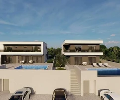 Modern villa with sea view for sale in Svetvinčenat in Croatia