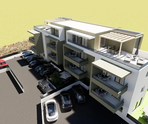 Trogir, appartamento con 2 camere da letto, 56 m2, 1° piano, edificio nuovo, parcheggio