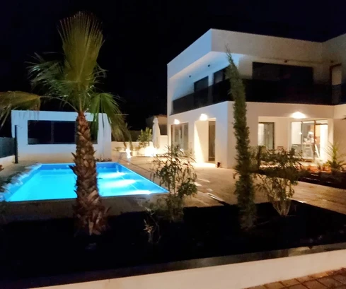 Šolta, Grohote, Luxusvilla mit Pool, 90 m vom Meer entfernt mit Meerblick