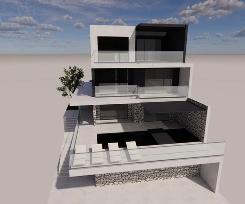 Modern villa with a pool for sale in Dugi Rat in Croatia