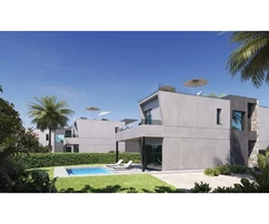 Villa con 3 dormitorios, piscina privada y vistas al mar en Calpe
