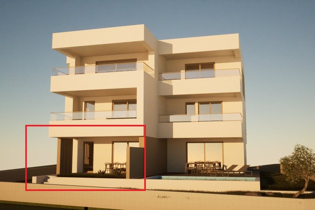 In Vodice wird eine Wohnung mit Meerblick verkauft